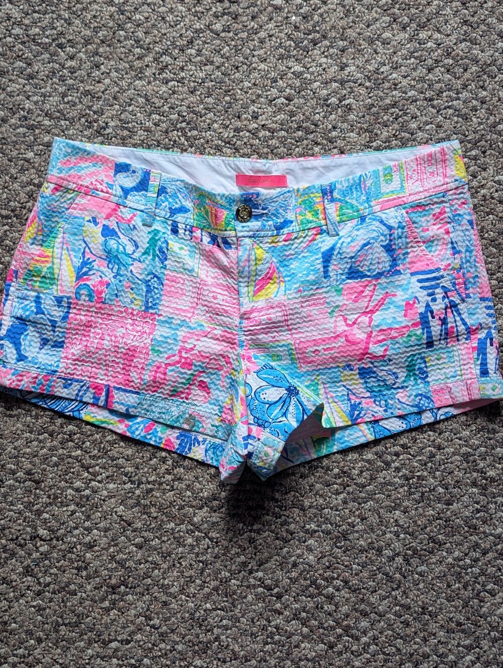 Lilly Pulitzer Shorts, Patchwork print, Size 16